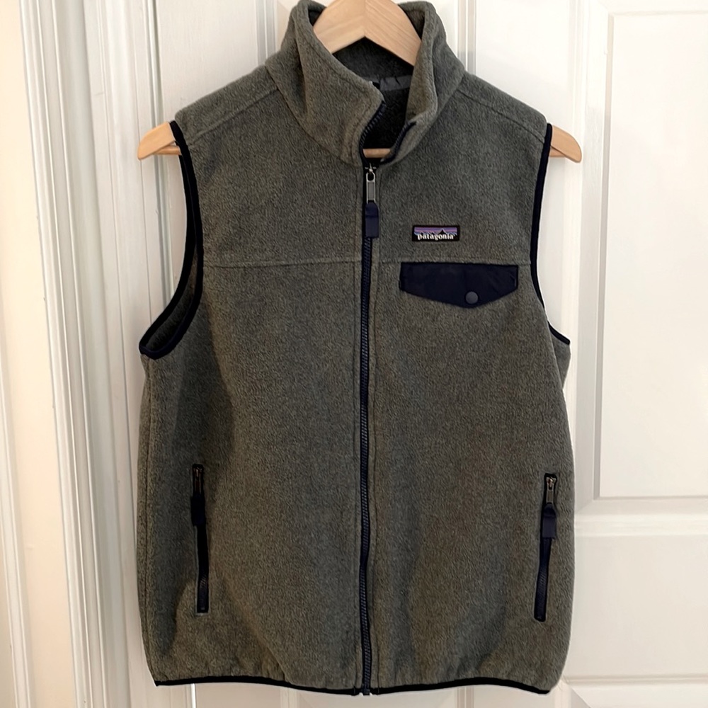 EUC Mens Patagonia Synchilla Fleece Vest Size Medium in Gray/Blue